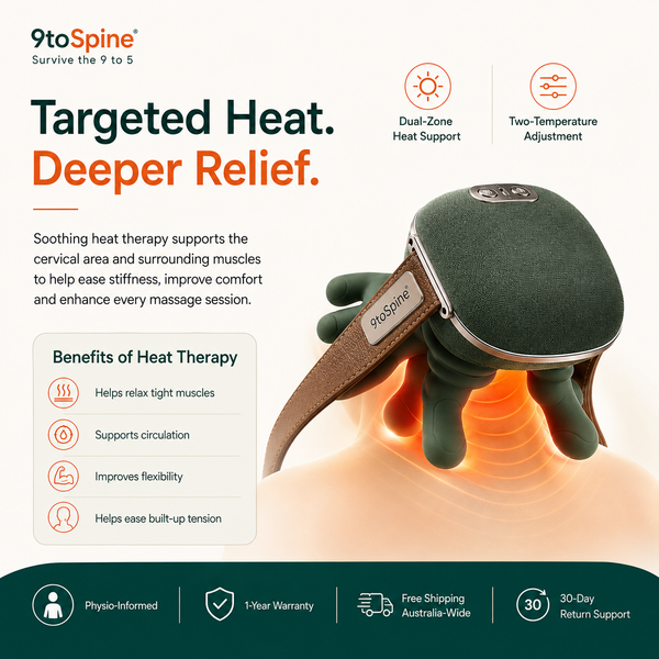 4D kneading neck massager for shoulder and upper back tension